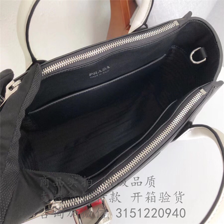 Prada手提包 1BA175黑色 普拉达 光面皮 Concept 手袋