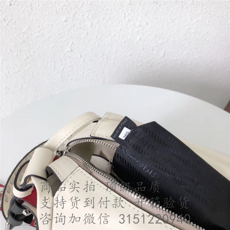 Prada斜跨单肩包 1BD123白色 普拉达 Concept 小牛皮手袋