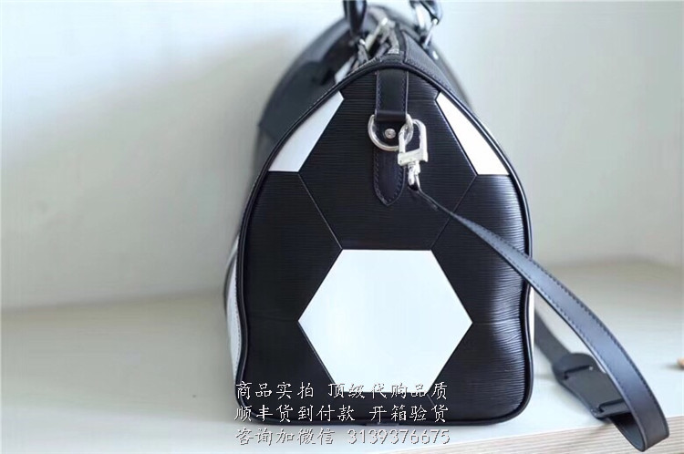 LV 黑色世界杯主题 M52187 KEEPALL 50 旅行袋