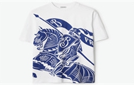 BURBERRY 80778891 男士骑士蓝 马术骑士印花棉质 T恤衫