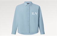 LV 1AB5L7 男士浅蓝色 定位图案长袖衬衫