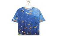 LOEWE H526Y22X71 男士海蓝色 棉质水族馆 T恤