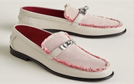 HERMES H231065Z 女士莓红色 Destin 乐福鞋