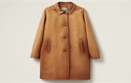 MIUMIU MPS712 女士蜂蜜色 软羊革大衣