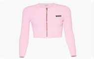 MIUMIU MMF722 女士粉红色 粘胶纤维圆领开衫