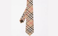 BURBERRY/巴宝莉 典藏米色 Vintage 格纹现代剪裁丝质领带 80116931