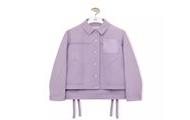 LOEWE S800Y03W01 女士紫色 亚麻混纺工装外套