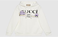 GUCCI 717427 女士白色 Gucci 动物印花棉质卫衣
