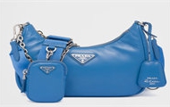 PRADA 1BH204 女士蓝色 Prada Re-Edition 2005 加衬软羊皮单肩包