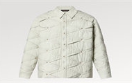 LV 1ABZFU 男士白色 MONOGRAM 绗缝棉质夹克式衬衫
