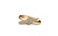 Tiffany/蒂芙尼 黄色 钻石 Tiffany Knot 双行戒指 69346626