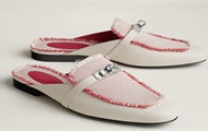 HERMES H231064Z  女士莓红色 Oz 穆勒鞋
