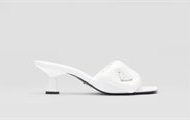 PRADA 1XX654 女士白色 Soft 加衬软羊皮凉鞋