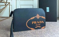 普拉达/Prada Saffiano 皮革手包 2VF056 橙色