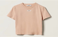MIUMIU MJN484 女士裸粉色 棉质 T恤
