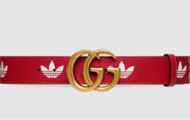 GUCCI/古驰 红色 adidas x Gucci GG Marmont 腰带 406831