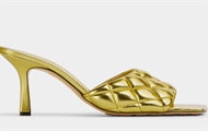 BOTTEGA VENETA 592015V27M08265 女士金色 Padded 穆勒鞋