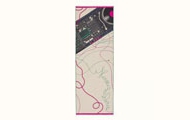 HERMES/爱马仕 自然色拼粉色 “狂欢夜”长方形丝巾 H693285T