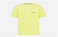 DIOR 393J696G0858 男士绿黄色 宽松版型 T恤