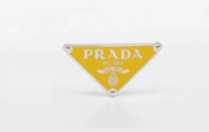 PRADA/普拉达 黄色 三角万能涂珐琅金属腰带搭扣 2CF014_UQI_F0002