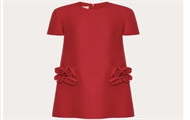 VALENTINO BVA6471CF157 女士红色 CREPE COUTURE 短款连衣裙