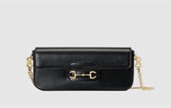 GUCCI 752002 女士黑色 Gucci Horsebit 1955 迷你手袋