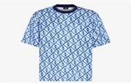 FENDI FAF682AN66F1KRN 男士蓝色 高科技网布 T恤