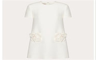 VALENTINO BVA6471CFA03 女士白色 CREPE COUTURE 短款连衣裙