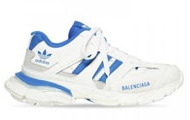 BALENCIAGA/巴黎世家 女士白色拼蓝色 BALENCIAGA / ADIDAS TRACK FORUM LOW TOP 运动鞋 741106W3CZ19040