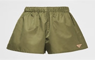 PRADA 22C757 女士深橄榄绿 Re-Nylon 短裤