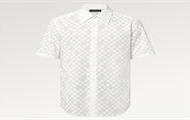 LV 1AFJW4 男士白色 棉质短袖衬衫