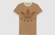 GUCCI/古驰 驼色 adidas x Gucci 联名系列棉质 T恤 723405