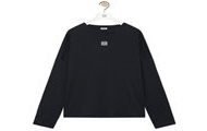 LOEWE H526Y22XAY 男士黑色 棉质超大版型长袖 T恤