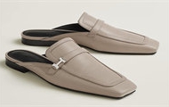 HERMES H231054Z 女士灰黄米色 Groupie 穆勒鞋