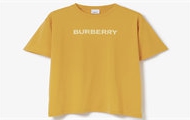 BURBERRY 80653961 男士金盏花色 徽标印花棉质平织 T恤衫