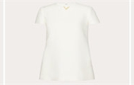 VALENTINO BVA7U01CFA03 女士象牙白色 CREPE COUTURE 短款连衣裙