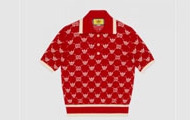 GUCCI/古驰 红色 adidas x Gucci 联名系列 GG Trefoil Polo衫 700473