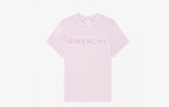 GIVENCHY/纪梵希女士亮粉色 GIVENCHY LOGO T恤  BW707Z3YCX