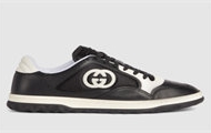 GUCCI 756811 男士黑色拼米白色 MAC80 运动鞋