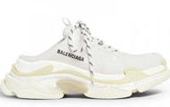 BALENCIAGA/巴黎世家 女士白色 TRIPLE S 穆勒鞋 755686W3SM29097