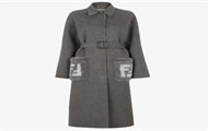 FENDI FF9013A5HDF1M2T 女士灰色 羊毛外套
