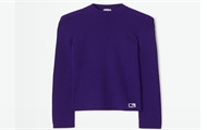 BURBERRY 80776791 女士皇室紫 马术骑士徽标羊毛混纺针织衫