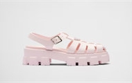 PRADA 1X853M 女士雪粉色 泡沫橡胶凉鞋