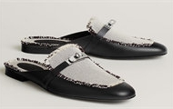 HERMES H231054Z 女士黑色 Groupie 穆勒鞋