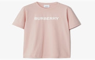 BURBERRY 80675291 女士雪糕粉色 徽标印花棉质 T恤衫