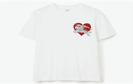 BURBERRY 80723641 女士白色 心形马术骑士徽标棉质 T恤衫