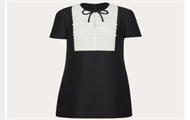 VALENTINO BVA4C51CF0NA 女士黑色 CREPE COUTURE 刺绣短款连衣裙