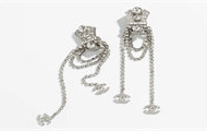 CHANEL ABA646 女士银色 夹式吊饰耳环