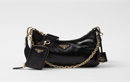 PRADA 1BH204 女士黑色 Prada Re-Edition 2005 牛皮手袋