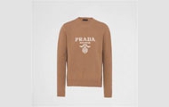 PRADA/普拉达 驼棕色 羊毛和羊绒圆领毛衣 UMB223